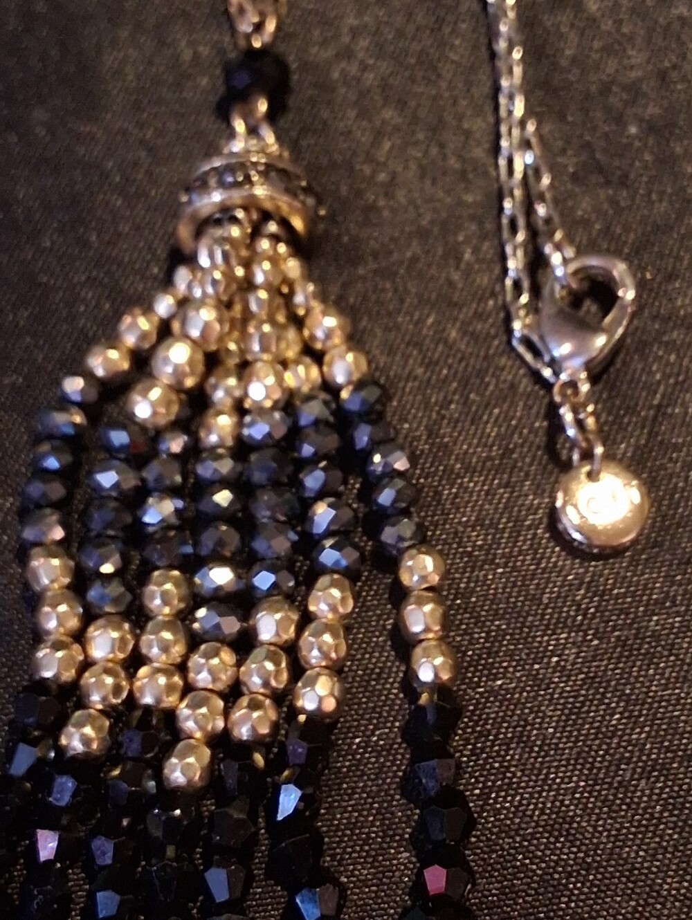 Vintage Necklace Set with Avon Butterfly Locket and Loft Bead Dangle - Picture 8 of 14